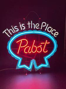 lot 113 image: Pabst This is the Place Neon Sign