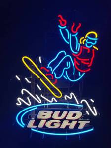 lot 63 image: Bud Light Snowboarding Neon Sign