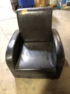 Clihome 28 in. Mid-Century Modern Dark Brown Polyester Arm Chair with Wooden Frame  Customer Returns See Pictures