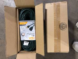 Lot of HDX 60 ft. 163 Extension Cord, Green  Customer Returns See Pictures