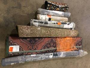 Lot of Assorted Rugs Various Models and Conditions Customer Returns See Pictures