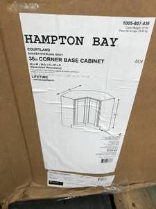 HAMPTON BAY 36 IN CORNER BASE CABINET
