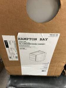 HAMPTON BAY 18IN 3 DRAWER BASE CABINET