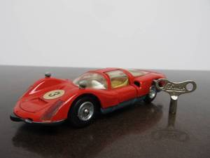 lot 10 image: Vintage SCHUCO Micro-Racer Race Car wKey - Red Porsche Carrera