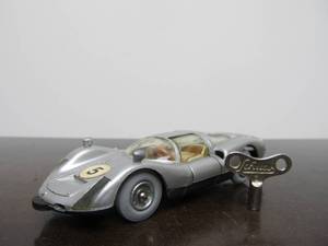 lot 13 image: Vintage SCHUCO Micro-Racer Race Car wKey - Silver Porsche Carrera