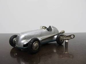 lot 23 image: Vintage SCHUCO Micro-Racer Race Car wKey - Silver Mercedes Modell 1935