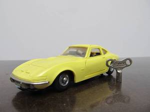 lot 40 image: Vintage SCHUCO Automatic-Racer Race Car wKey - Yellow Opel GT