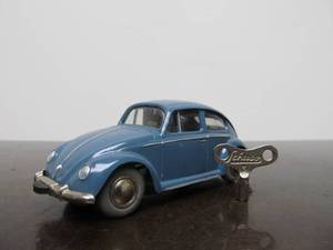 lot 47 image: Vintage SCHUCO Micro-Racer Race Car wKey - Greyish Blue Volkswagen