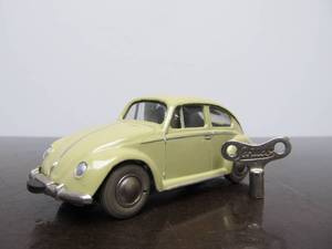lot 49 image: Vintage SCHUCO Micro-Racer Race Car wKey - Light Yellow Volkswagen