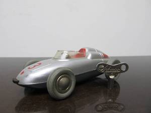 lot 66 image: Vintage SCHUCO Micro-Racer Race Car wKey - Silver Porsche