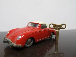 lot 71 image: Vintage SCHUCO Micro-Racer Race Car wKey - Red & White Porsche