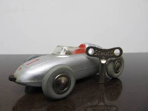 lot 75 image: Vintage SCHUCO Micro-Racer Race Car wKey - Silver wRed Porsche