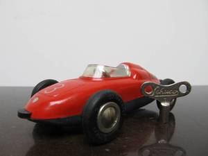 lot 76 image: Vintage SCHUCO Micro-Racer Race Car wKey - Red Porsche