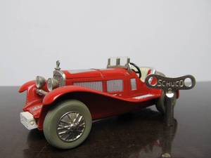 lot 83 image: Vintage SCHUCO Micro-Racer Car wKey - Red Mercedes SSK