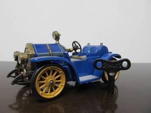 lot 95 image: Vintage SCHUCO Micro-Racer Car wKey - Blue & Yellow Old Timer Mercer 35J