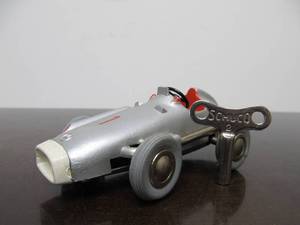lot 112 image: Vintage SCHUCO Micro-Racer Race Car wKey - Silver 1043