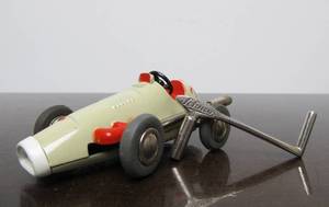lot 113 image: Vintage SCHUCO Micro-Racer Race Car wKey - Cream Color 1040
