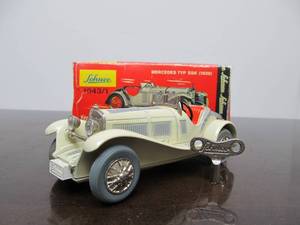 lot 150 image: Vintage SCHUCO Micro-Racer Car wKey - Cream Color wRed Mercedes SSK wBox