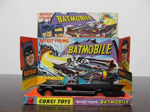 lot 151 image: Fantastic Original Vintage 1966 Corgi Rocket-Firing BATMOBILE No. 267 wBox