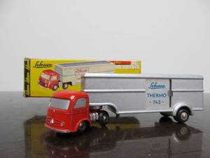 lot 166 image: Vintage SCHUCO Micro-Racer wKey - Mercedes Piccolo Thermo Semi Truck wOriginal Box
