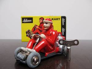 lot 182 image: Vintage SCHUCO Micro-Racer GO-KART wKey - Red wOriginal Box
