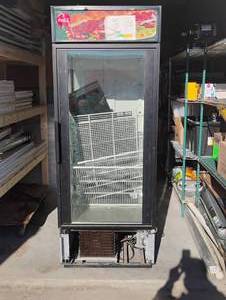 lot 14 image: TRUE SINGLE GLASS DOOR REACH-IN REFRIGERATOR