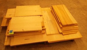 BASSWOOD PANEL GLUE-UPS, RANDOM SIZES, PLANED TO 34