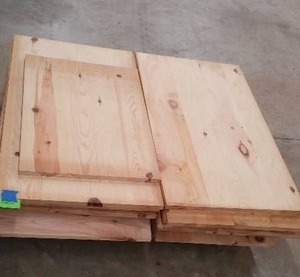 PINE PANEL GLUE-UPS, MOST ABOUT 22W X 3, SOME SHORTER, PLANED TO 34