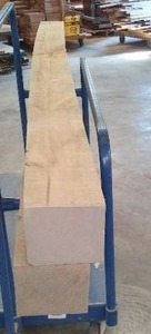 2 GREEN TREATED POSTS, APPROX 5X5X8