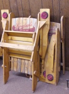 LEINENKUGEL FOLDING ADIRONDACK CHAIRS,