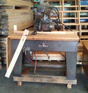 DEWALT RADIAL ARM SAW, 3 PH 220440 V, 5 HP, INCLUDES AIR CYLINDER FROM SPECIALTY PROCESSING