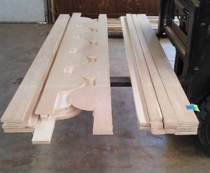 34 VENEER CORE POPLAR CNC DROPS, 8 LENGTHS