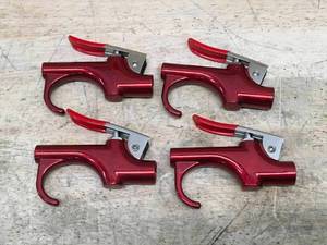 lot 43 image: Lot of 4 Red Compressed Air Blow Guns