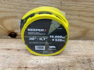 lot 18 image: KEEPER 30 ft. x 4 in. x 20,000 lbs. Vehicle Recovery Strap with Protected Loops