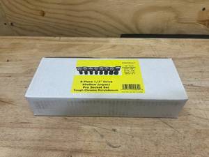 lot 104 image: POWRBUILT 8 Piece 12 Drive Shallow Impact Pro Socket Set (1015246.30)