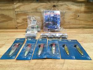 lot 151 image: Bass Pro Shops Bilge Pump, Assorted Weights and Fishing Lures