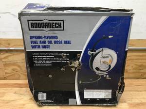 lot 153 image: Roughneck Spring-Rewind Fuel and Oil Hose Reel with Hose Model # 28811