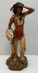 lot 2 image: 1976 Universal Statuary Corp. Native American Indian Statue 25