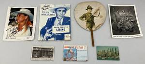 lot 45 image: Misc. Vintage Paper Items Including Signed Jett Williams Photos & More
