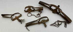 lot 47 image: Misc. Vintage Metal Traps (One Missing A Piece)