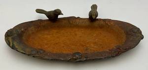 lot 60 image: Heavy Cast Iron Birdbath, Doorstop Or Garden Dcor 8 x 13