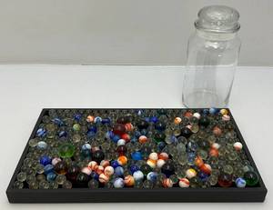 lot 82 image: Misc. Vintage Marbles (Some Glow Under UV Light)