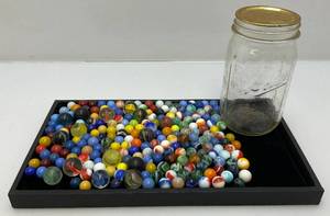 lot 85 image: Misc. Vintage Marbles (Some Glow Under UV Light)