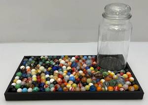 lot 86 image: Misc. Vintage Marbles (Some Glow Under UV Light)