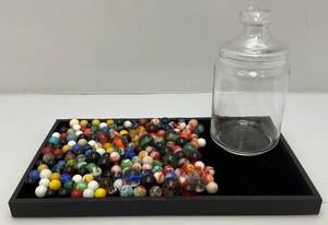 lot 87 image: Misc. Vintage Marbles (Some Glow Under UV Light)