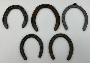 lot 111 image: Misc. Vintage Metal Horseshoes