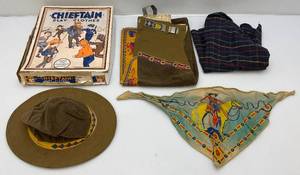 lot 149 image: VERY RARE Chieftain Play Clothes Kids Cowboy Outfit Used In Original Box