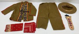 lot 150 image: VERY RARE Chieftain Play Clothes Kids Native American Outfit Used In Original Box