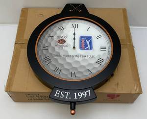 lot 157 image: Titos Handmade Vodka Advertisement Clock (NIB)