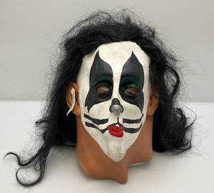 lot 165 image: 1997 Kiss Peter Criss Latex Mask Full Head With Tag
